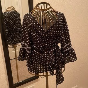 Max Studio Wrap Blouse